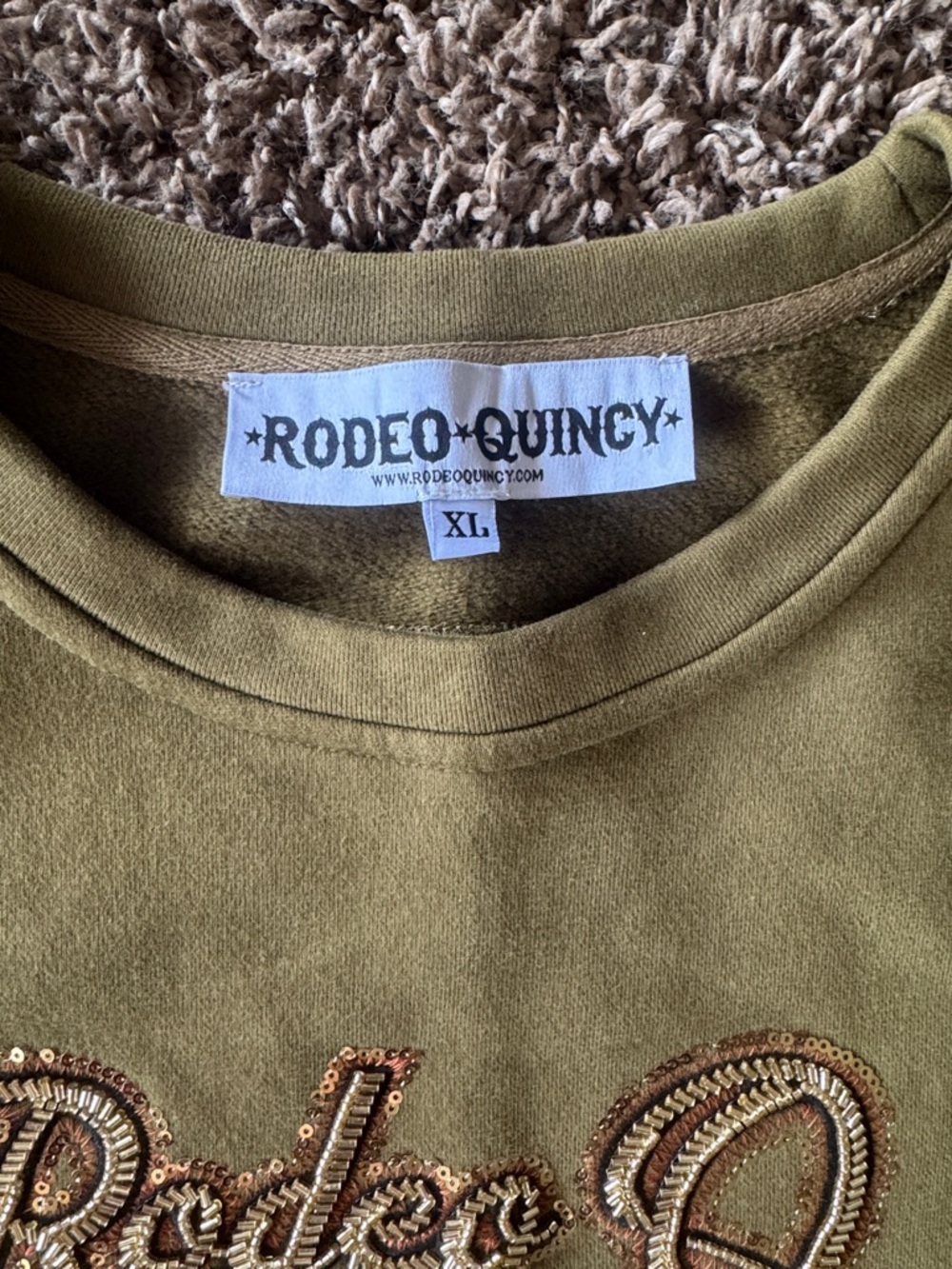 Rodeo Quincy Olive Crewneck Sweatshirt - Picture 3 of 3